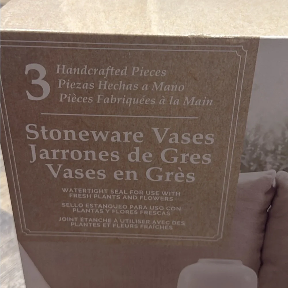 Stoneware Vases Set - white